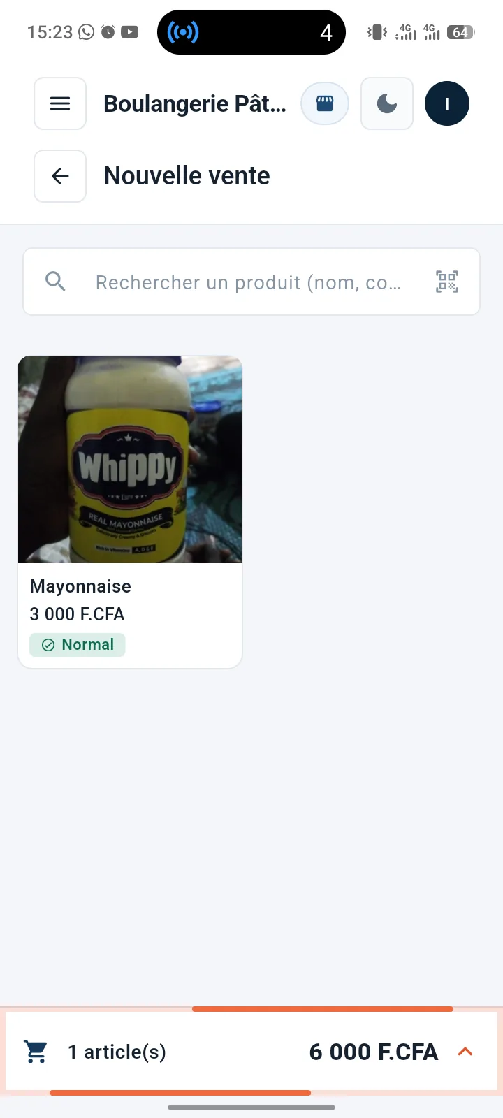 Choix des articles dans le catalogue GESKO